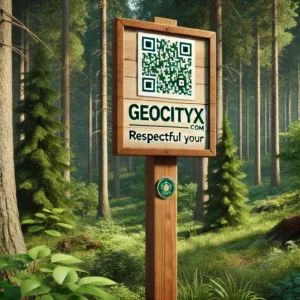 DALL·E-2024-08-30-01.35.06-A-realistic-forest-scene-with-lush-greenery-and-tall-trees.-The-focal-point-is-a-small-respectful-wooden-sign-mounted-on-a-wooden-post-featuring-a-Q